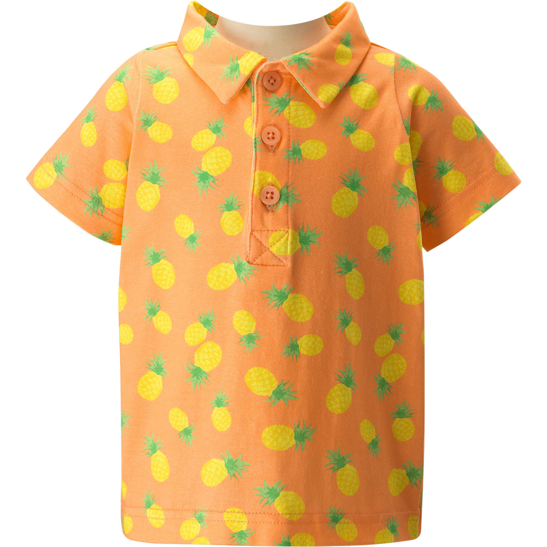 Baby Pineapple Polo Shirt, Orange - Polo Shirts - 1