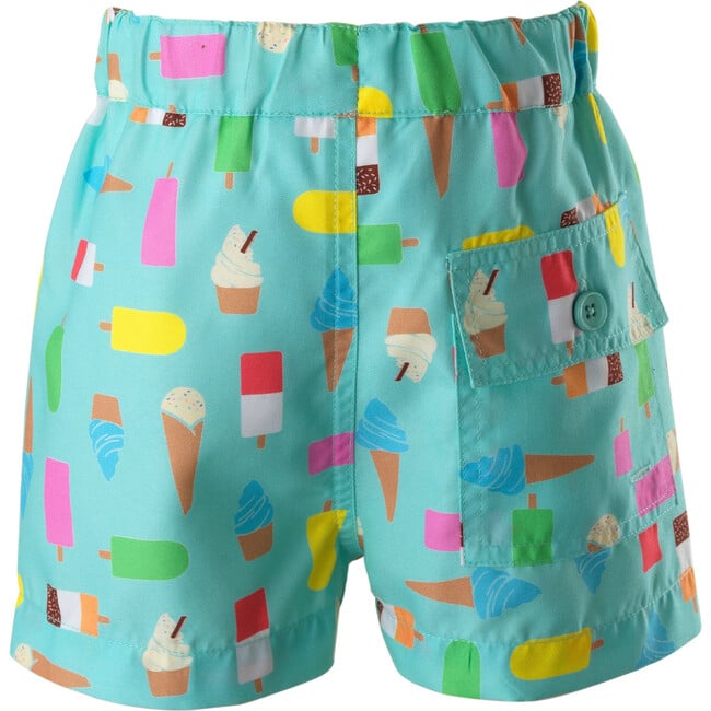 Baby Ice Lolly Swim Shorts, Aqua - Swim Trunks - 2