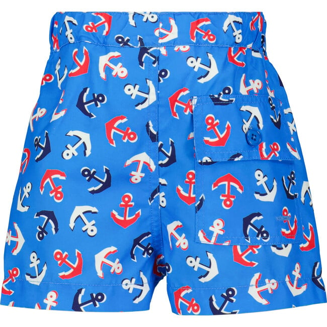 Baby Anchor Swim Shorts, Blue - Swim Trunks - 2