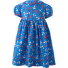 Anchor Button Front Dress & Bloomers, Blue - Dresses - 3