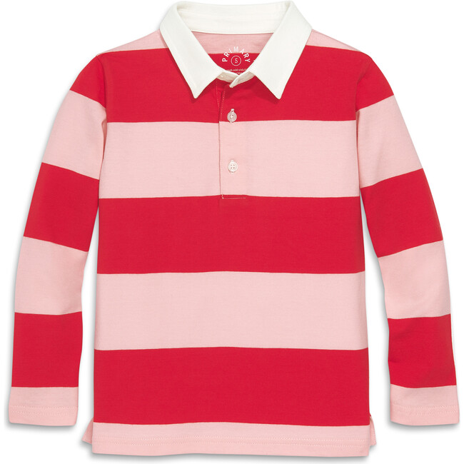 Long Sleeve Rugby, Lollipop Flamingo Stripe - Polo Shirts - 1