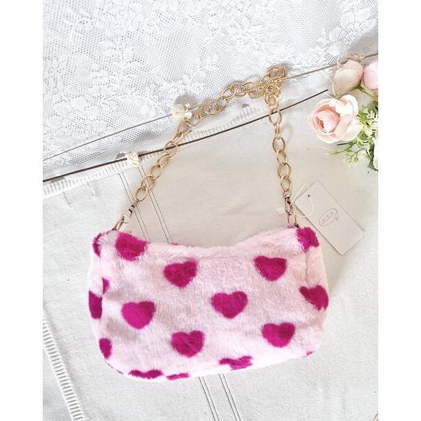 Pillow Heart Furry Bag - Bags - 4