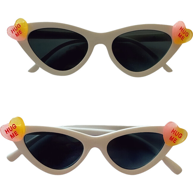 Mama & Mini Love Elle Cat Eye Sunnies Set of 2, White - Sunglasses - 1