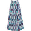 Women's Elasticated Waistband Maxi Skirt, Plaid - Skirts - 1 - thumbnail