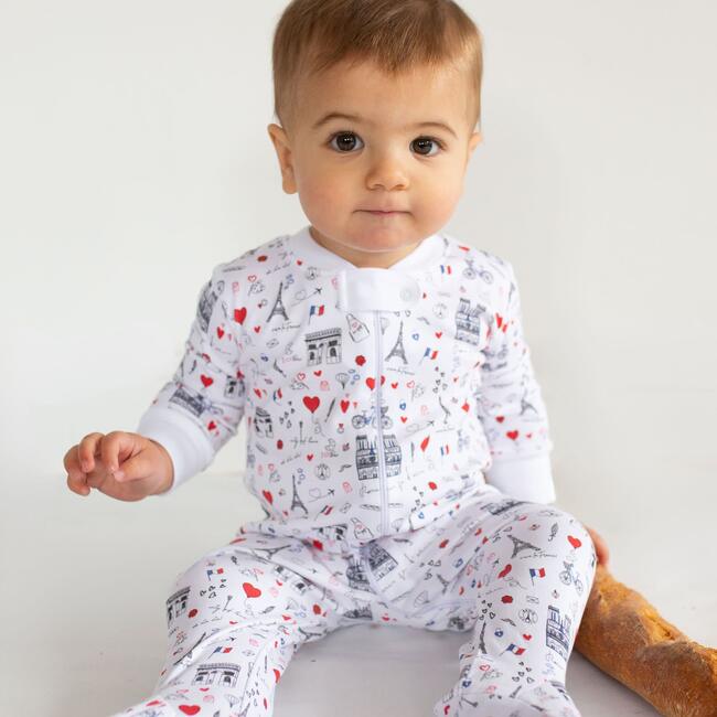 Sammy + Nat x Maisonette, City of Love Zipper Footie - Footie Pajamas - 4