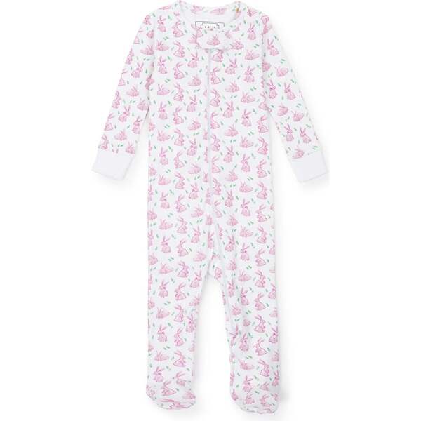 Parker Girls' Zipper Pajama, Bunny Hop Pink - Lila + Hayes Rompers ...