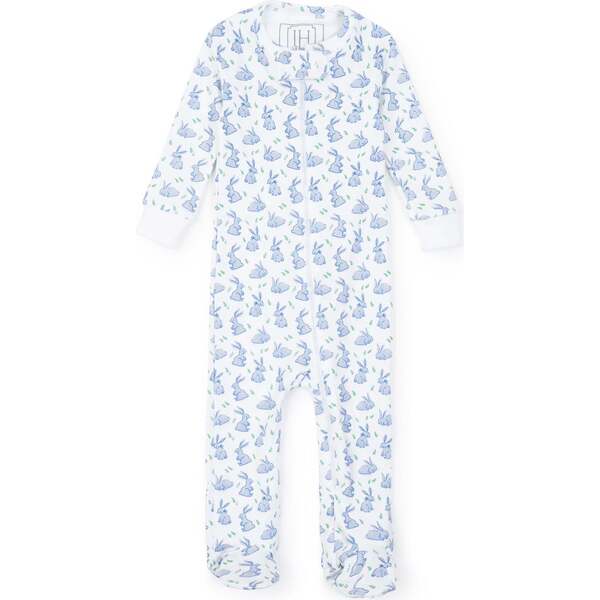 Parker Boys' Zipper Pajama, Bunny Hop Blue - Lila + Hayes Papa & Mini ...