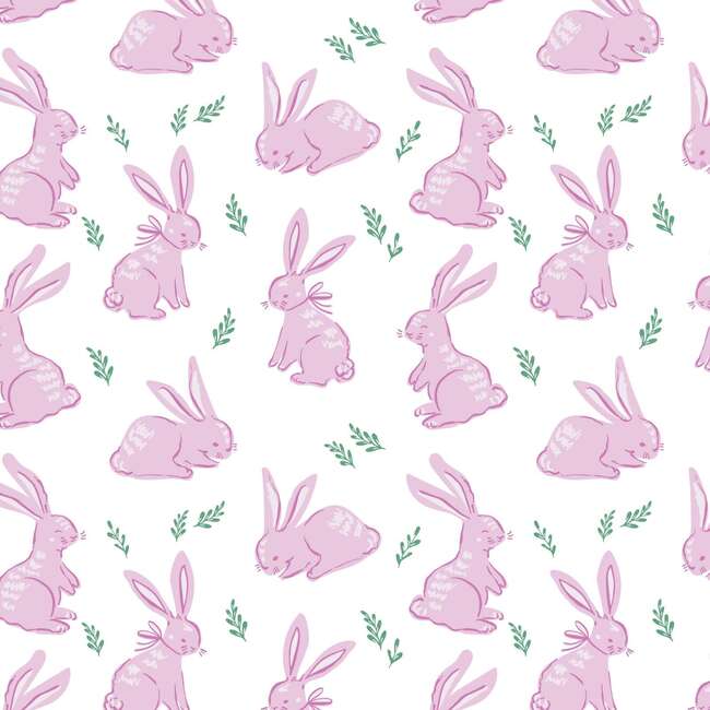 Parker Girls' Zipper Pajama, Bunny Hop Pink - Footie Pajamas - 2