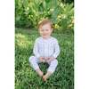 Parker Boys' Zipper Pajama, Bunny Hop Blue - Footie Pajamas - 3