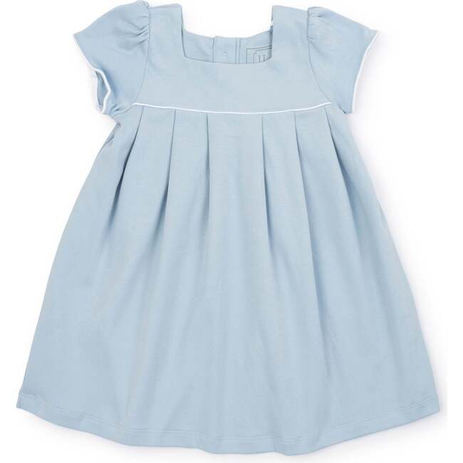 Lizzy Girls' Woven Cotton Dress, Light Blue