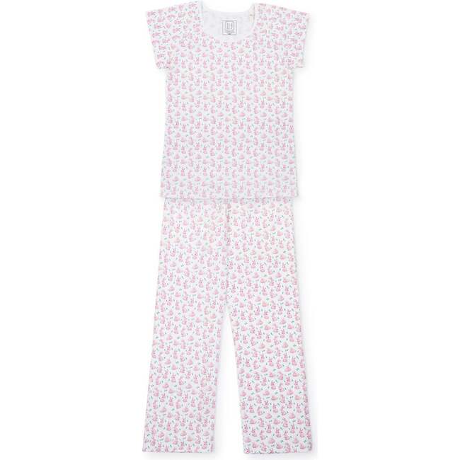 Mamie Women's Pajama Pant Set, Bunny Hop Pink