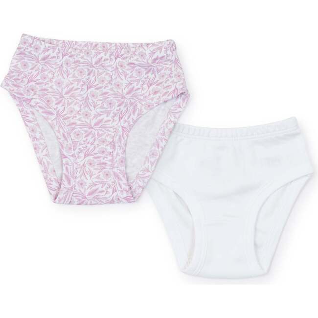 Lauren Girls' Underwear Set, Pretty Pink Blooms/White