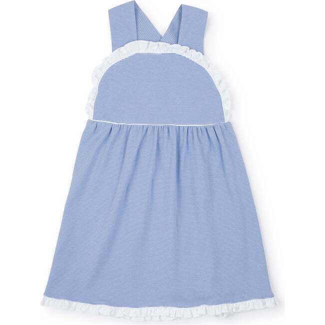 Eden Girls' Dress, Blue and White Stripes