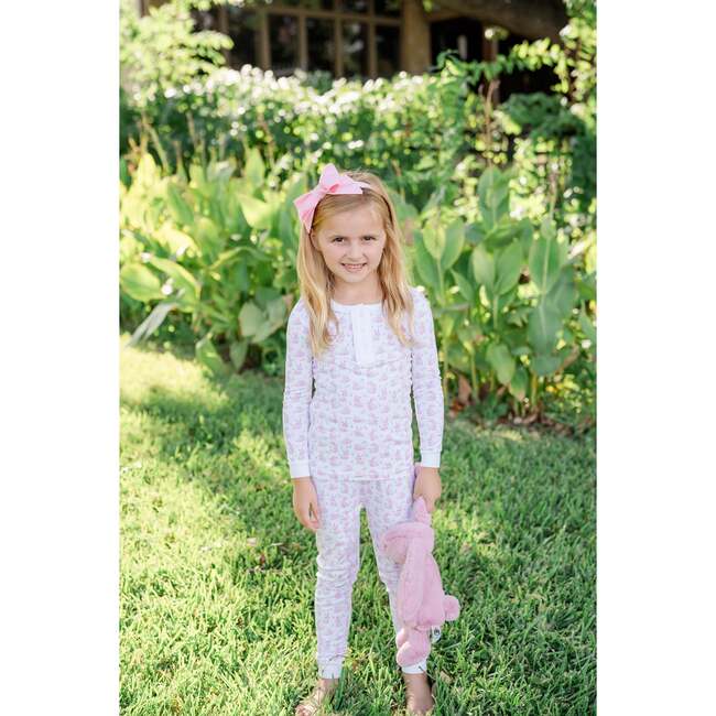 Alden Girls' Pajama Pant Set, Bunny Hop Pink - Pajamas - 3