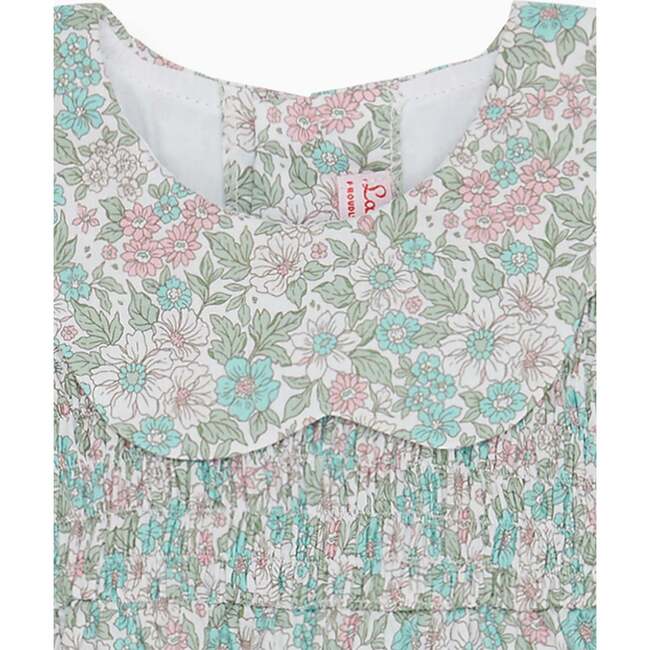 Catalina Baby Girl Smock Set, Aqua - Mixed Apparel Set - 2