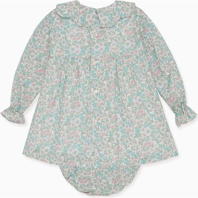 Catalina Baby Girl Smock Set, Aqua - Mixed Apparel Set - 3