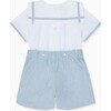 Antonio Nautical Baby Boy Set, Blue - Mixed Apparel Set - 3