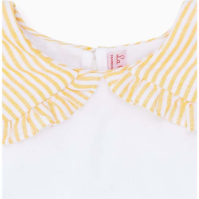 Florentina Cotton Top, Yellow - Shirts - 2