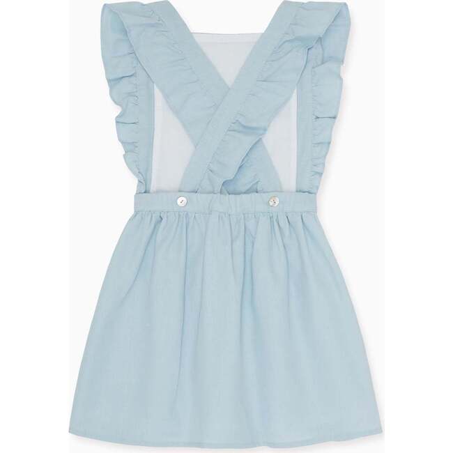 Hebe Linen Mix Skirt, Light Blue - Skirts - 4
