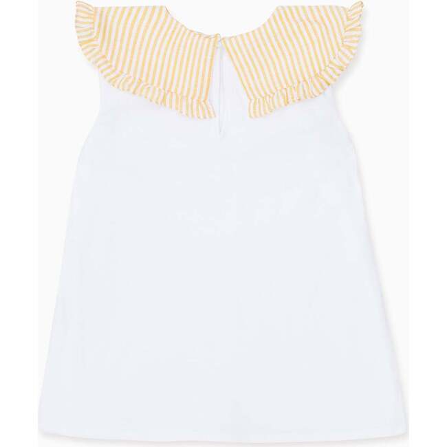 Florentina Cotton Top, Yellow - Shirts - 3