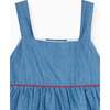 Clementina Embroidered Dress, Blue - Dresses - 3