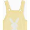 Crispa Cotton Bunny Baby Knitted Dungarees, Vanilla - Overalls - 3