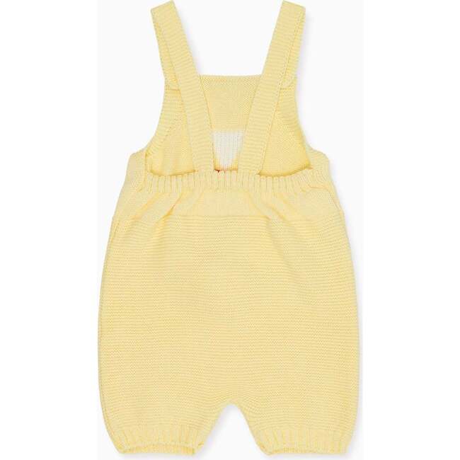 Crispa Cotton Bunny Baby Knitted Dungarees, Vanilla - Overalls - 4