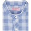 Mateo Linen Mix Shirt, Blue Check - Shirts - 2