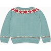 Fresa Baby Girl Strawberry Cotton Knit Cardigan, Green - Cardigans - 3