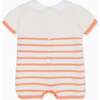 Clavel Cotton Turtle Baby Knitted Playsuit, Coral - Rompers - 4