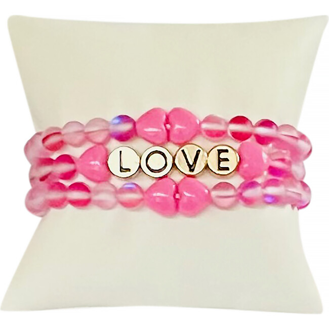 Love Bracelet Set, Pink