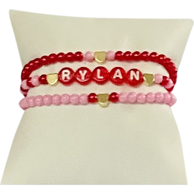 Rylan Bracelet Set, Pink & Red