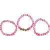 Love Bracelet Set, Pink - Bracelets - 2