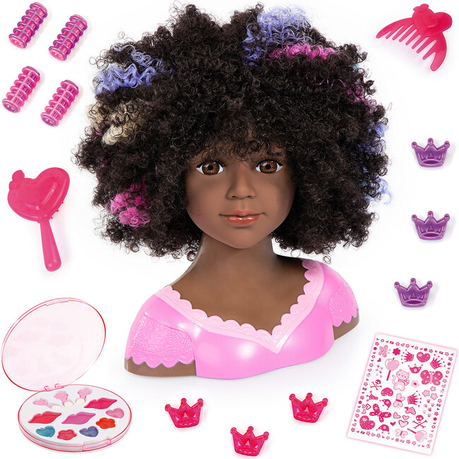 Charlene Super Model Styling Head - African American Doll Head, w/ Accessories