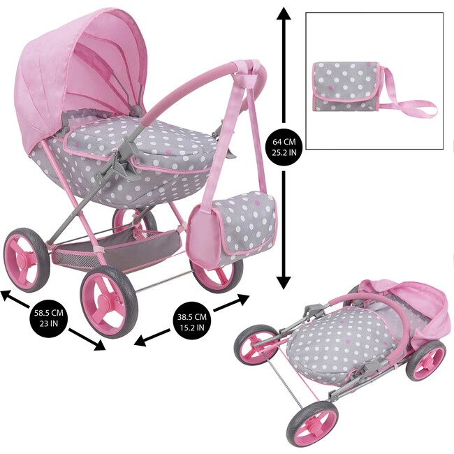 Cotton Candy Pink: Doll Deluxe Pram Doll Accessory - Doll Accessories - 5