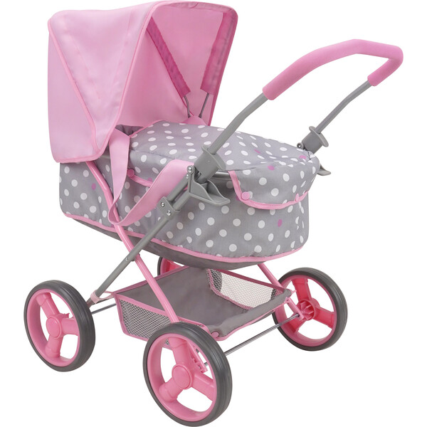 Doll High Chair Cotton Candy Pink Doll Travel System 2-in-1