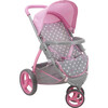 Cotton Candy Pink Doll Jogger Stroller - Fits Dolls Up to 24" - Doll Accessories - 1 - thumbnail