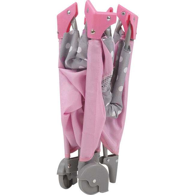 Cotton Candy Pink Doll Play Yard - Pink, Grey, Polka Dot - Doll Accessories - 5