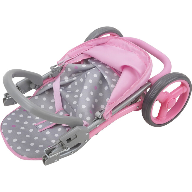 Cotton Candy Pink Doll Jogger Stroller - Fits Dolls Up to 24" - Doll Accessories - 7