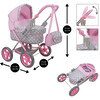 Cotton Candy Pink Amanda Doll Pram Doll Accessory - Pink, Grey, Polka Dot - Doll Accessories - 7