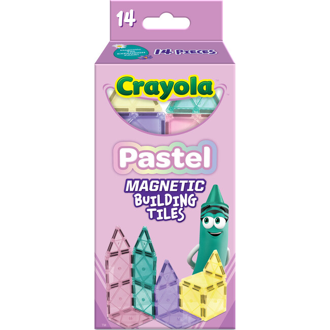 Crayola Pastel Magnetic Tiles 14 Piece Expansion Pack