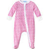 Sailor Hearts Zip Baby Onesie, Pink - Footie Pajamas - 1 - thumbnail