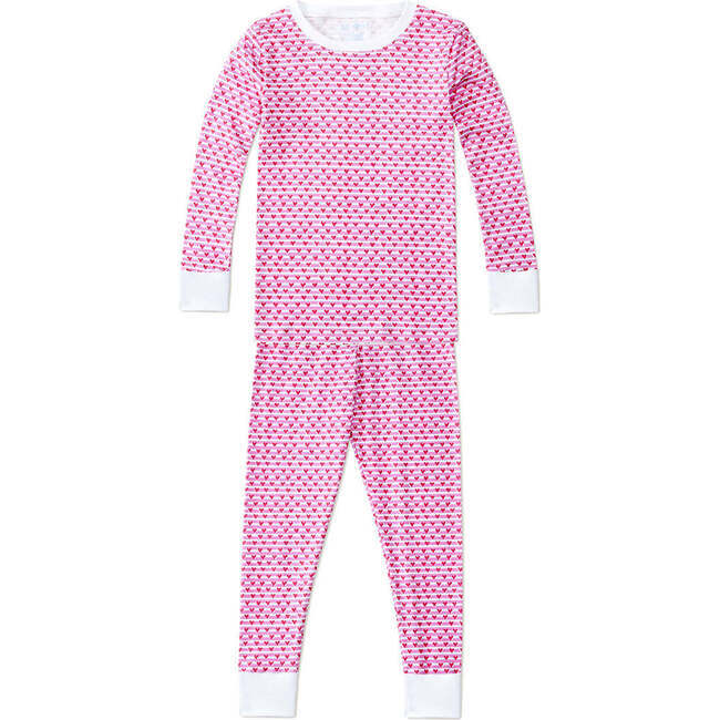 Sailor Hearts Two Piece Pajamas, Pink - Pajamas - 2