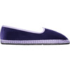 Women's Pippi Piped Velvet Slip-On Shoes, Purple & Lilac - Slip Ons - 1 - thumbnail