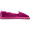 Women's Charlotte Piped Velvet Slip-On Shoes, Magenta & Fuschia - Slip Ons - 1 - thumbnail