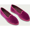 Women's Charlotte Piped Velvet Slip-On Shoes, Magenta & Fuschia - Slip Ons - 2