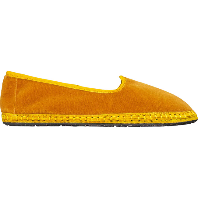 Women's Agatha Piped Velvet Slip-On Shoes, Yellow