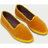 Women's Agatha Piped Velvet Slip-On Shoes, Yellow - Slip Ons - 2