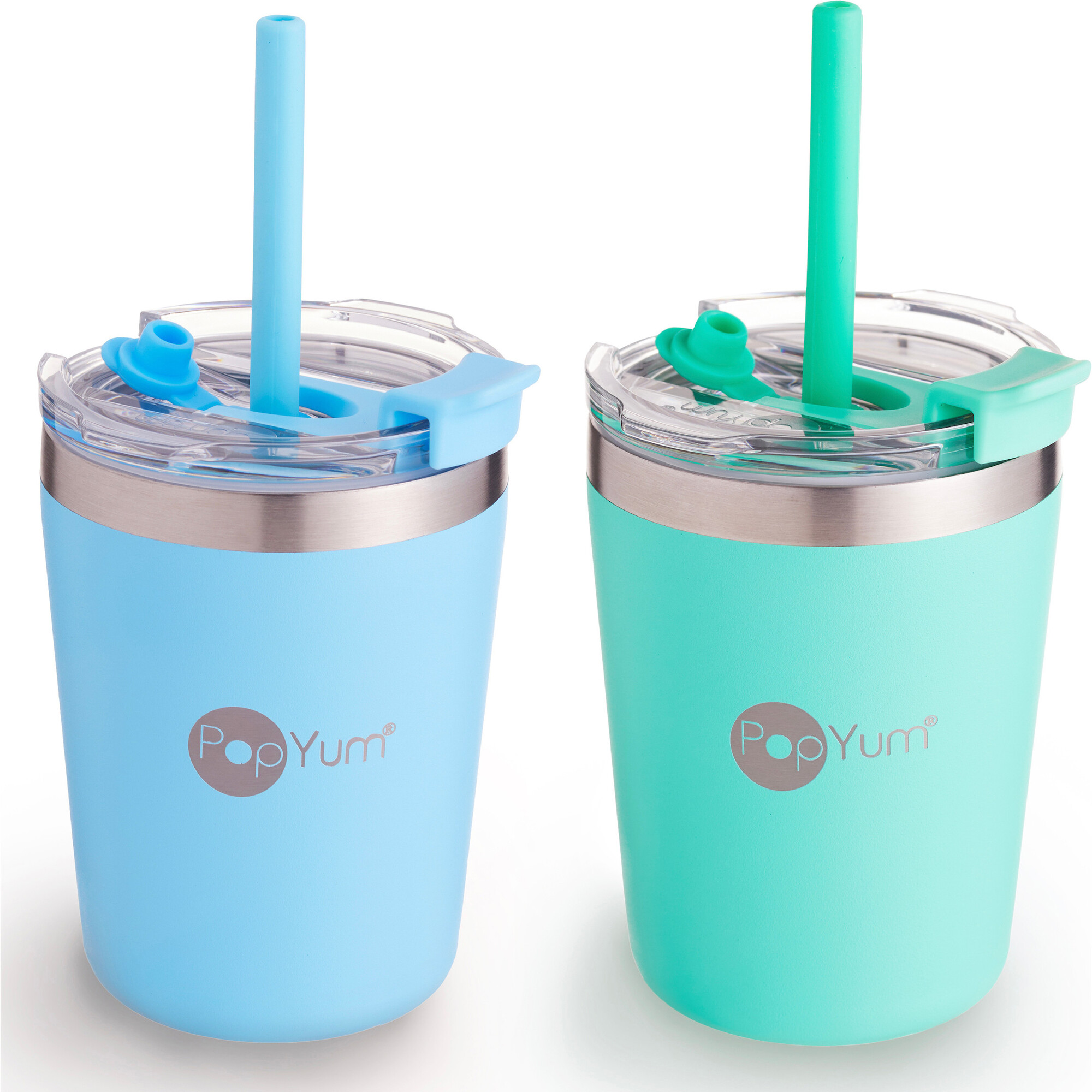 9 oz Insulated Stainless Steel Kids’ Cups, Blue & Green (Pack Of 2) - Other Accessories - 1