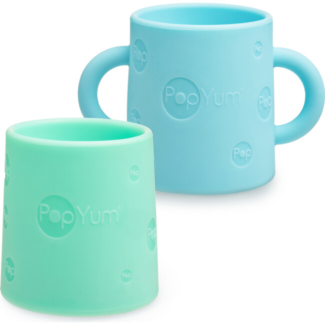 Silicone Training Cup, Sky Blue & Mint Green (Pack Of 2)